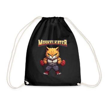 Muskelkater Bodybuilding Kraftsport Fitness Meme - Turnbeutel - Schwarz - Vorne