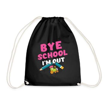 Bye Day Of School Happy Last Class - Drawstring Bag - black - Front