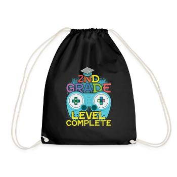 Jour d’école Bonne dernière classe Gamer 2ème année - Sac de sport léger - noir - Devant