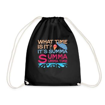 Day Of School Happy Last What Time Summer - Drawstring Bag - black - Front