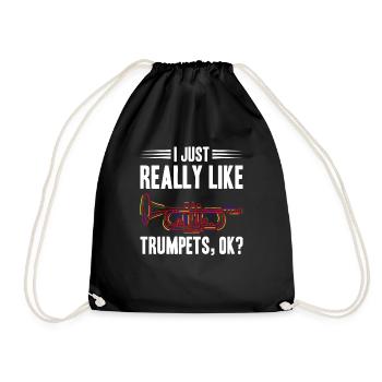 J’aime vraiment les trompettes ok - Sac de sport léger - noir - Devant