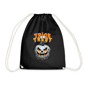 Halloween Design Creepy Pumpkin Design - Drawstring Bag - black - Front