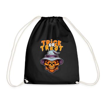 Halloween Design Creepy Skeleton Design - Drawstring Bag - black - Front