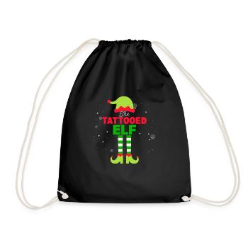 Die Tattooed Elf Matching Familie Gruppe Weihnacht - Turnbeutel - Schwarz - Vorne