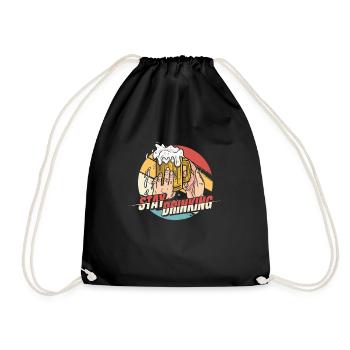 Beer Beer Lovers Drink Stay Drinking - Drawstring Bag - black - Front