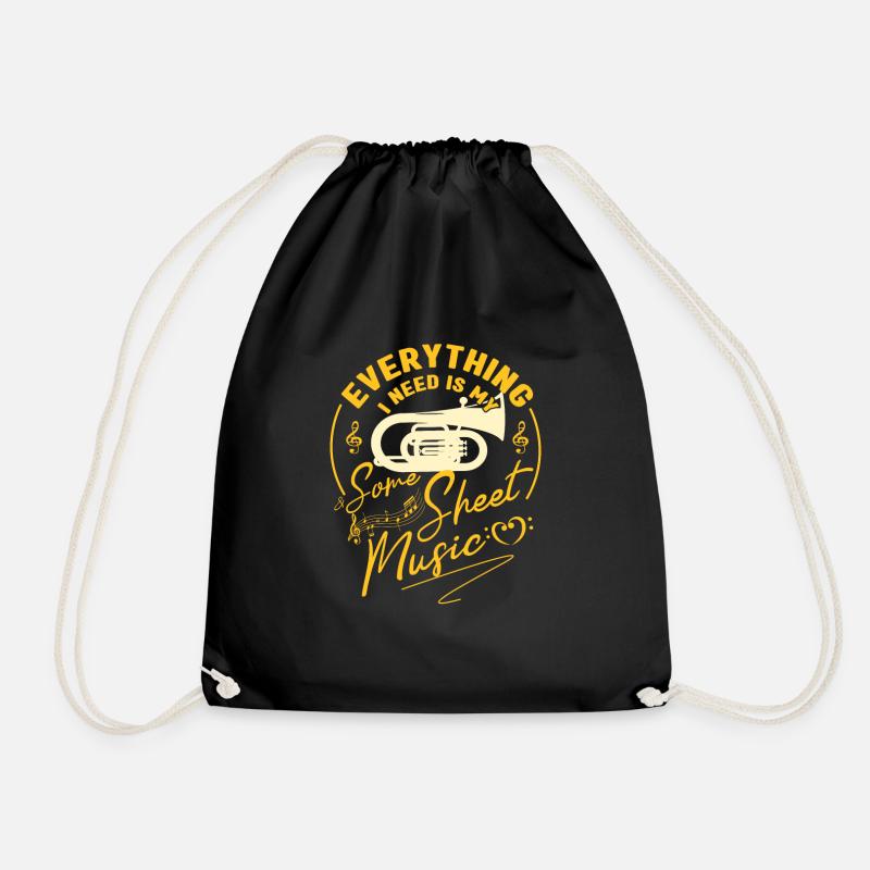 Everything I Need Is My Sheet Music Baritone Gift - Turnbeutel - Schwarz