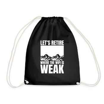 Pensioner pension - Drawstring Bag - black - Front