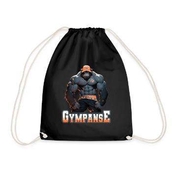 Gympanse Bodybuilding Weight Training Fitness Memes - Drawstring Bag - black - Front