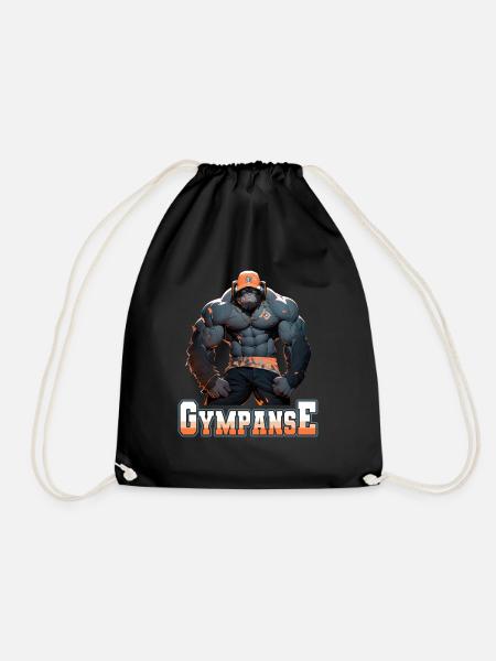 Gympanse Bodybuilding Kraftsport Fitness Meme - Turnbeutel - Schwarz