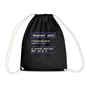 Définition Féminisme Droits Femmes Égalité Féministe - Sac de sport léger - noir - Devant