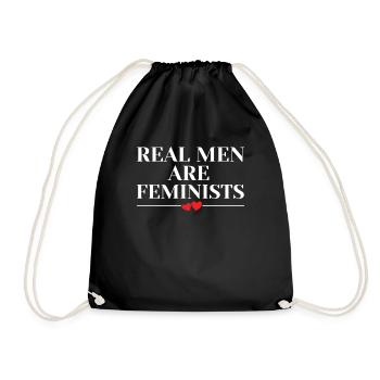 Les hommes sont féministes Féminisme Droits Femmes Égalité - Sac de sport léger - noir - Devant