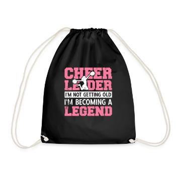 Cheerleader I'm Becoming A Legend - Turnbeutel - Schwarz - Vorne