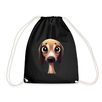 Anmutige Windhund-Pose - Turnbeutel - Schwarz - Vorne
