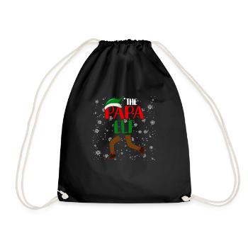 Le groupe familial de jumelage papa-elfe-père - Sac de sport léger - noir - Devant