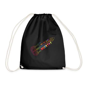 Guitare Mexique Muertos Floral Jour De Mort Halloween - Sac de sport léger - noir - Devant