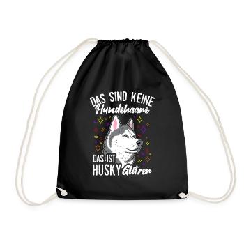 Husky Gassi Gehen Hundebesitzer Hund Geschenk Hund - Turnbeutel - Schwarz - Vorne