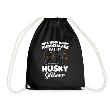 Husky Gassi Gehen Hundebesitzer Hund Geschenk Hund - Turnbeutel - Schwarz - Vorne