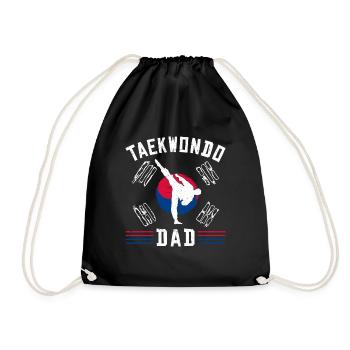TKD Korean Martial Arts Tae Kwon - Turnbeutel - Schwarz - Vorne