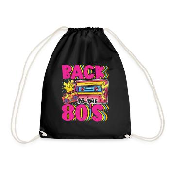 Back to the 80s Party Theme Party Costume - Drawstring Bag - black - Front