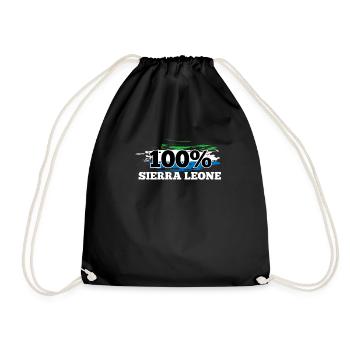 Sierra Leone - Drawstring Bag - black - Front