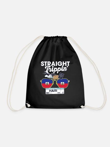 Straight Trippin' Haiti Vacation Tour Travel Trip - Turnbeutel - Schwarz