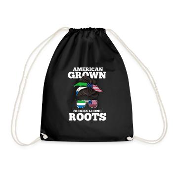 Sierra Leone - Drawstring Bag - black - Front