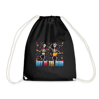 Danse Squelette Muertos Jour De Mort Halloween - Sac de sport léger - noir - Devant