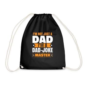 Dad Joke Master Father's Day - Drawstring Bag - black - Front