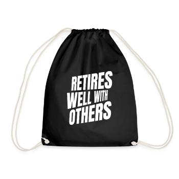 Pensioner pension - Drawstring Bag - black - Front