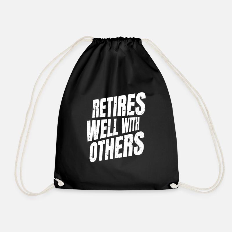 Pensioner pension - Drawstring Bag - black