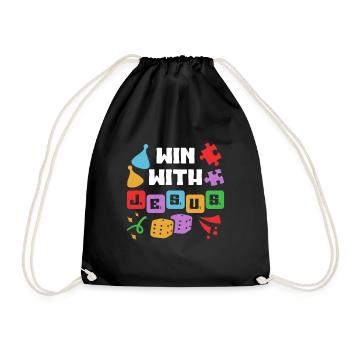 Win with Jesus Christ Holiday Bible School - Drawstring Bag - black - Front