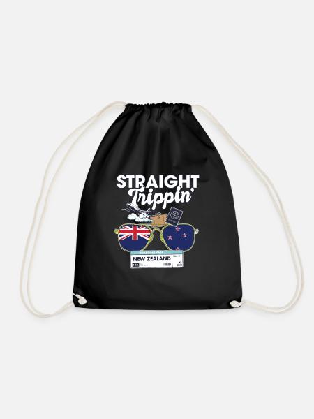 Straight Trippin' New Zealand Vacation Tour - Turnbeutel - Schwarz