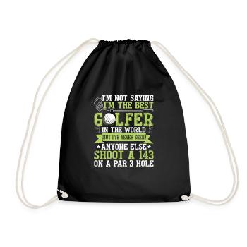 I'm The Best Golfer - Drawstring Bag - black - Front