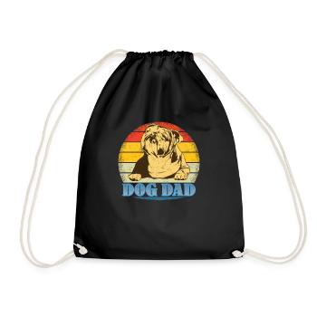 Chien Bulldog Dog Propriétaire Gechenkidee - Sac de sport léger - noir - Devant