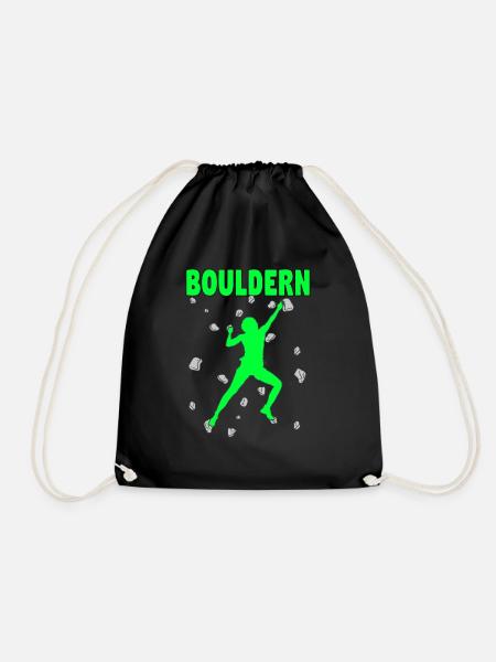 Bouldern Boulder Klettern Boulderer Bouldering - Turnbeutel - Schwarz