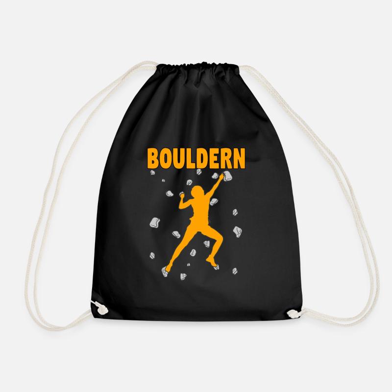 Bouldern Boulder Klettern Boulderer Bouldering - Turnbeutel - Schwarz