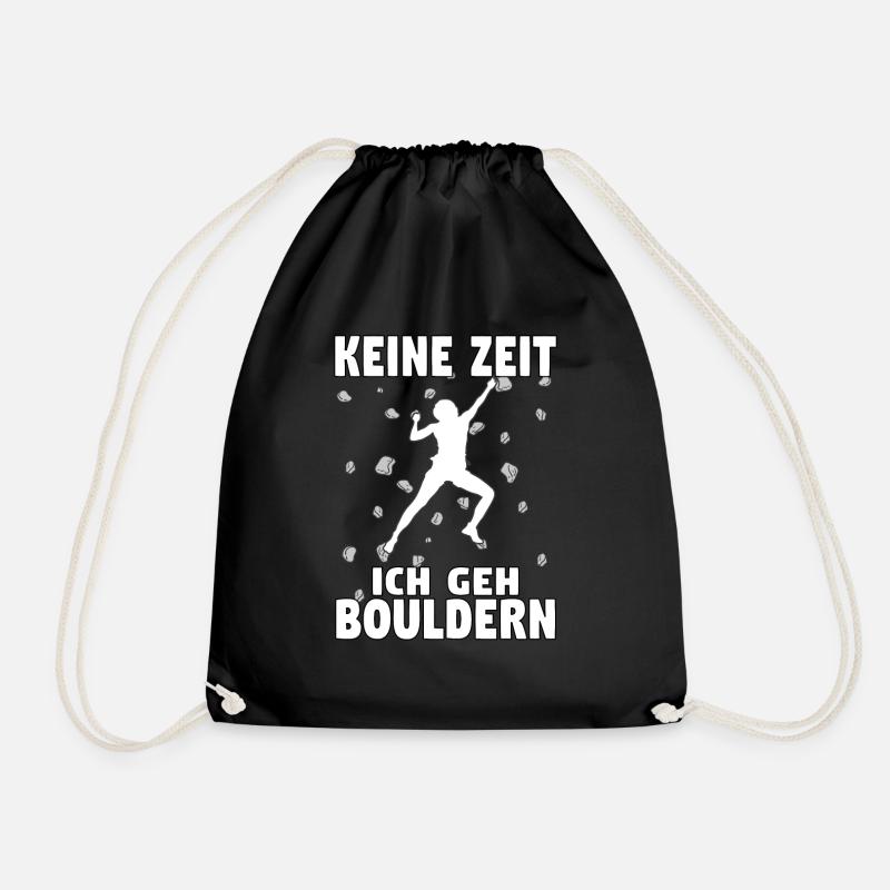 Bouldern Boulder Klettern Boulderer Bouldering - Turnbeutel - Schwarz