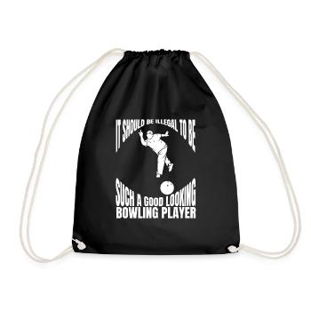 Bowling Bowler Skittles Bowling Club Bowling Club - Drawstring Bag - black - Front
