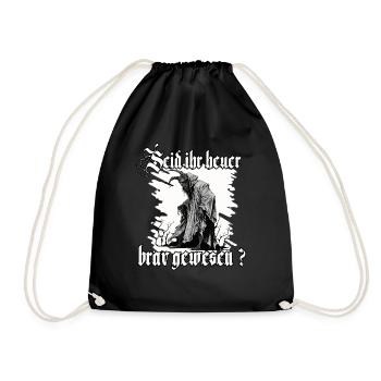 Krampus T-Shirt für eine schaurige Weihnachtszeit - Turnbeutel - Schwarz - Vorne