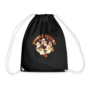 Halloween Spooky Season Boo Ghost Grim Reaper - Turnbeutel - Schwarz - Vorne