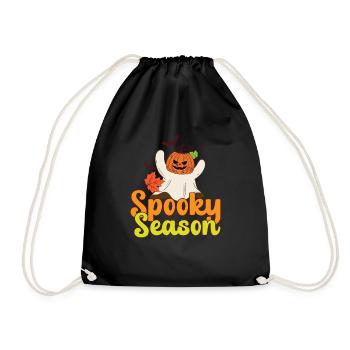 Lazy Halloween Spooky Season Boo Ghost Jack O - Turnbeutel - Schwarz - Vorne