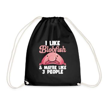 Blob fish - Drawstring Bag - black - Front