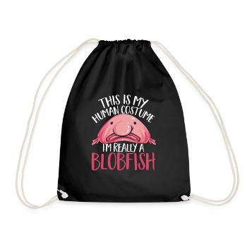 Blob fish - Drawstring Bag - black - Front