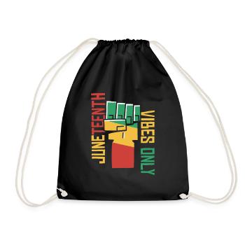 Juneteenth Vibes Only - Drawstring Bag - black - Front