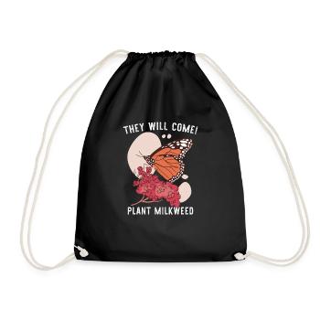 Planter l’asclépiade monarque papillon - Sac de sport léger - noir - Devant