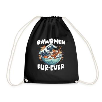 Chat Kawaii au paradis des ramen pour Otakus - Sac de sport léger - noir - Devant