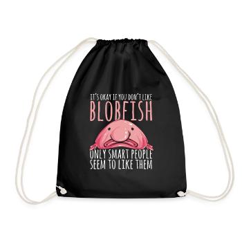 Blob fish - Drawstring Bag - black - Front