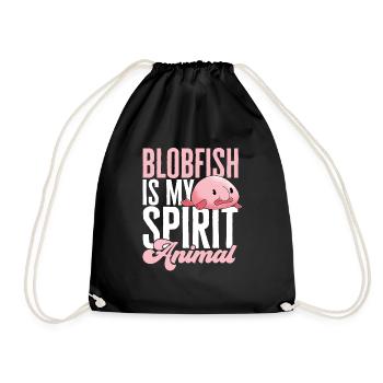 Blob fish - Drawstring Bag - black - Front