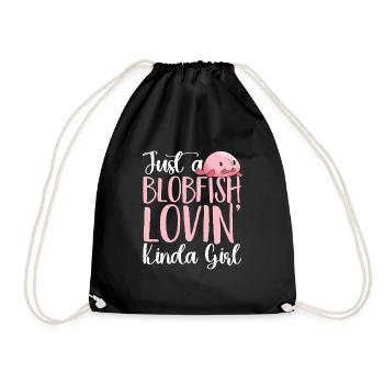 Blob fish - Drawstring Bag - black - Front