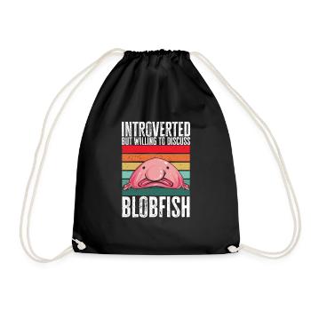Blob fish - Drawstring Bag - black - Front